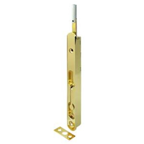 Dendesigns 18 in. Extension Flush Bolt, Bright Brass - Zinc DE569639 - main
