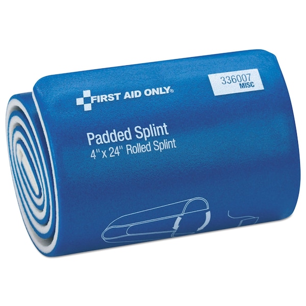 First Aid Only Padded Splint, 4 x 24, Blue/White 336007 - main