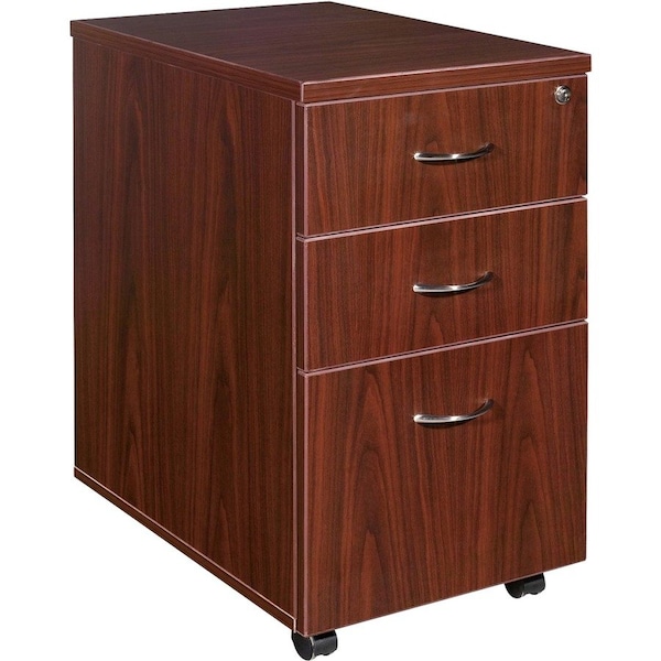 Lorell 15.8" W Lorell Contemporary Furniture, Laminate, Mahogany LLR69395 - main