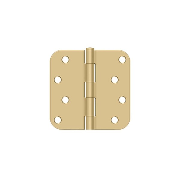 Deltana 4 x 4 x 5/8 Radius Hinge Satin Brass Finish S44R54 - main
