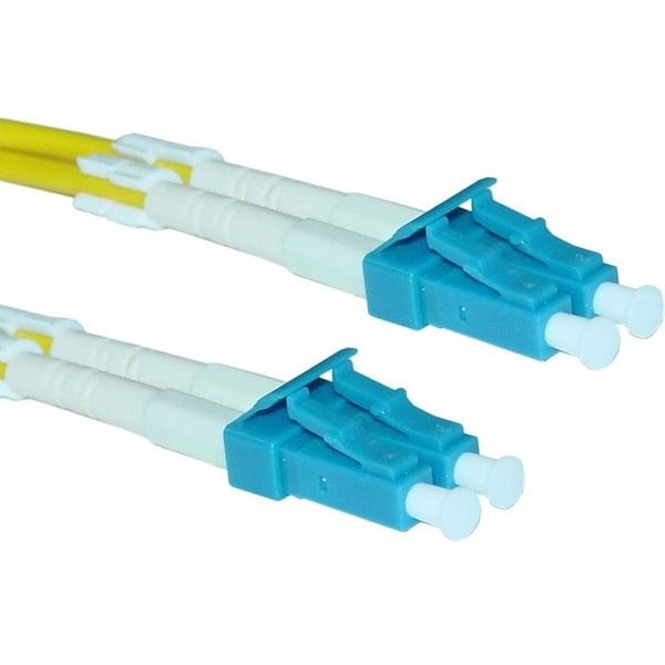 Cable Wholesale LC/UPC OS2 Duplex 2.0mm Fiber Optic Patch Cord, OFNR / LSZH, Singlemode 9/125, Yellow Jacket, LCLC-01225 - main