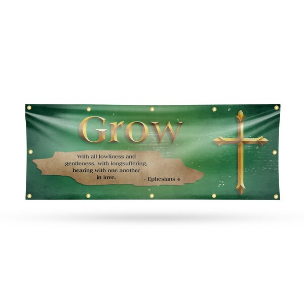 Signmission Jesus Grow, 48 Inch x 120 Inch, Vinyl Banner B-120-30707 - main