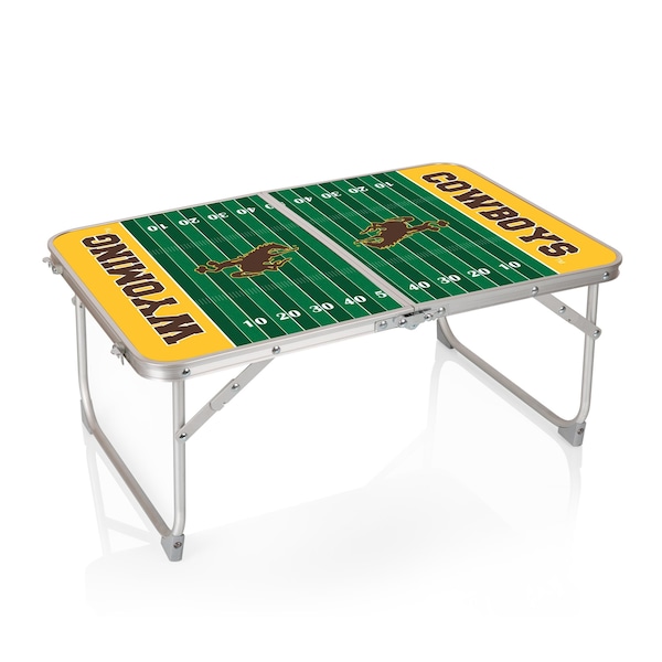 Picnic Time Family Of Brands Wyoming Cowboys - Concert Table Mini Portable Table, Charcoal Wood Grain 843-00-141-694-0 - main