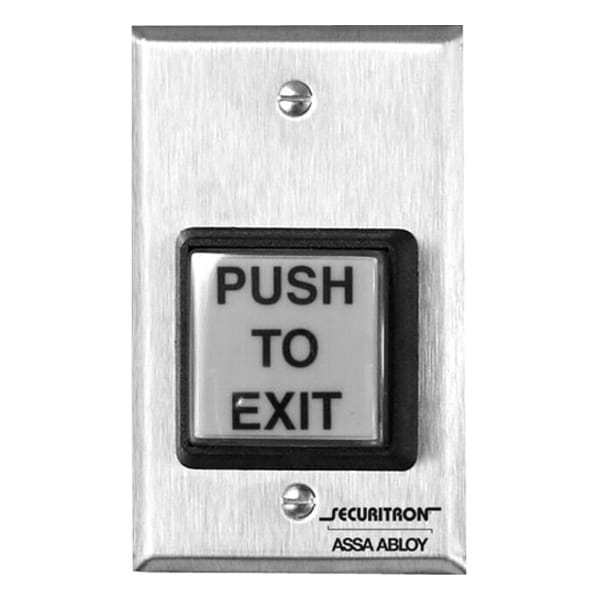 Securitron Push to Exit Button, SPDT, Momentary, 5A PB2E - main