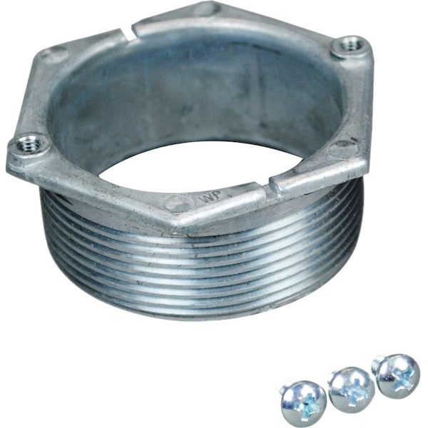 Wiremold Locking Nipple, Gray, Aluminum 1124L-1 - main