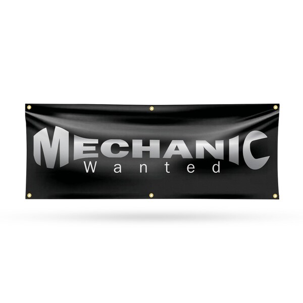 Signmission Mechanic Wanted, 24 Inch x 72 Inch, Vinyl Banner B-72-30733 - main