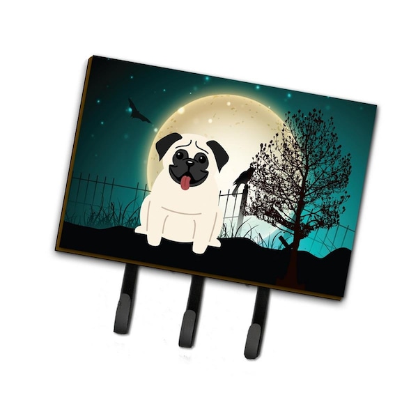 Carolines Treasures Halloween Scary Pug Cream Leash or Key Holder BB2194TH68 - main