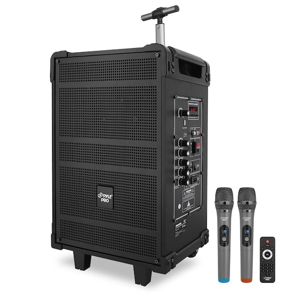 Pyle 10 in Portable Wireless Bluetooth Speaker System, Black PWMA1099A - main