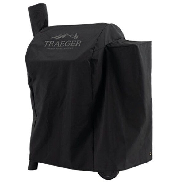 Traeger Pro 575 Full Length Grill Cover, 2312 in W, 3512 in D, 42 in H, Polyester, Black BAC503 - main