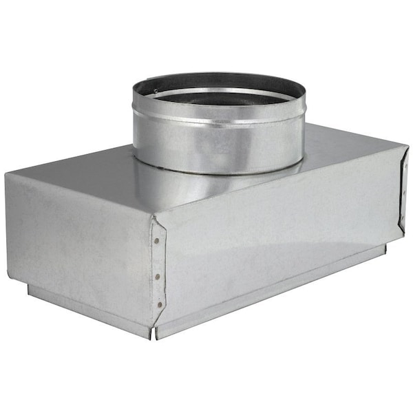 Imperial Duct Boots, 14 in L, 6 in W, 12 in H, 30 ga Gauge, Steel, Galvanized GVL0132-B - main