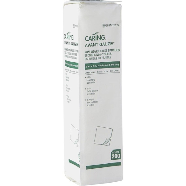 Medline GAUZE, SPONGE, NON-WOVEN, 4PLY, 2 in.X2 in., NSTRL, 8000PK PRM25224 - main