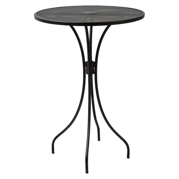 Bfm Seating Barnegat Bar Height Table 30in Round E-Coated, Powder Coated Micro-Mesh Steel - Black SU30RBL-T - main