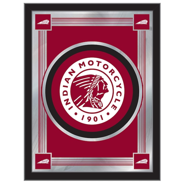 Holland Bar Stool Co Indian Motorcycle 17inx22in Logo Wall Mirror MLogo - main