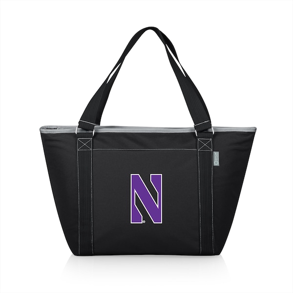 Picnic Time Family Of Brands NCAA Northwestern Wildcats Topanga Tote Cooler Bag - Soft Cooler Bag - Picnic Cooler, Black 619-00-175-434-0 - main