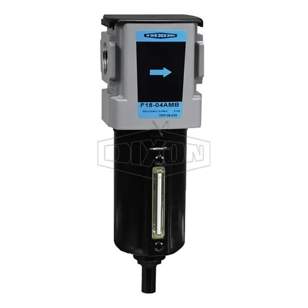 Dixon Wilkerson by Compact Airline Particulate Filter with Sight Glass, 5 micron, 32 to 150DegF, Aluminum F18-03MMB - main