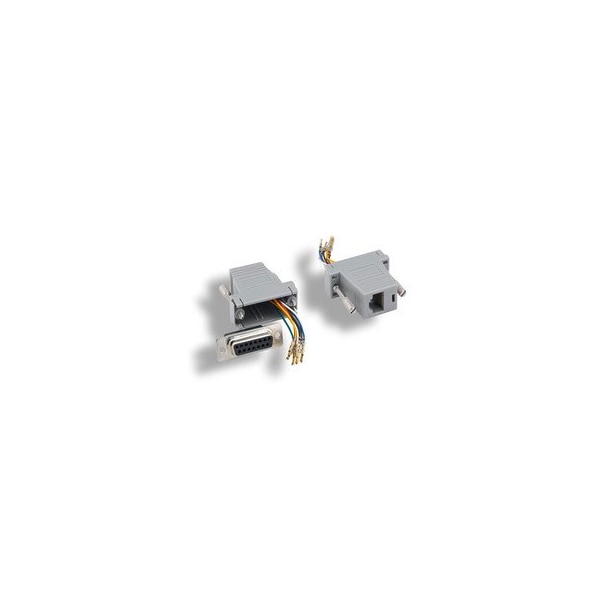 Cable Wholesale Modular Adapter, Gray, DB15 Female to RJ45 Female 32D1-18400 - main