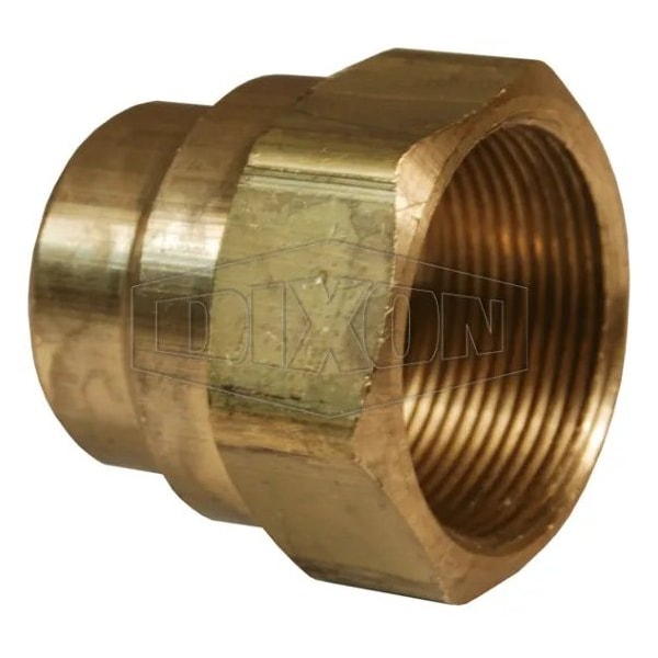 Dixon Air Brake Hose Nut, 3/8 in x 1-3/32-20 Nominal, Hose x FNPT End Style, 360 Brass Alloy, Domestic 61RB-08 - main