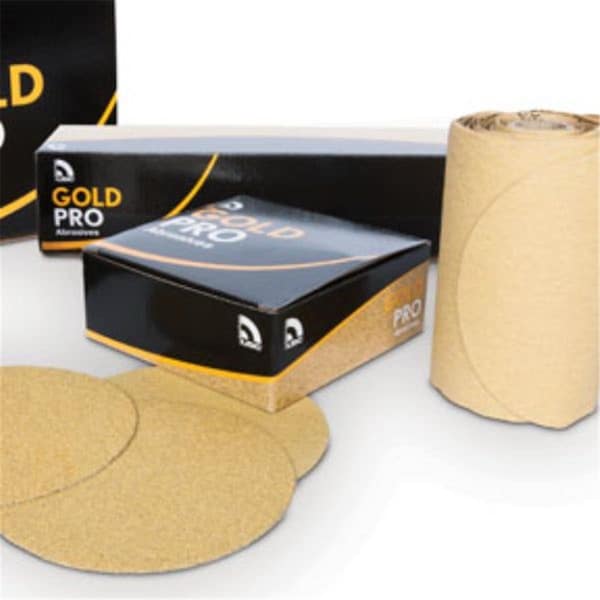 Dendesigns 6 in. P120 Grit Grip Gold Paper Sanding Disc DE3650445 - main
