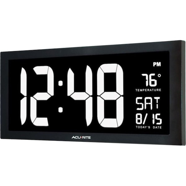 Zoro Select Digital Led Wall Clock, w/In Temp 75127MA1 - main