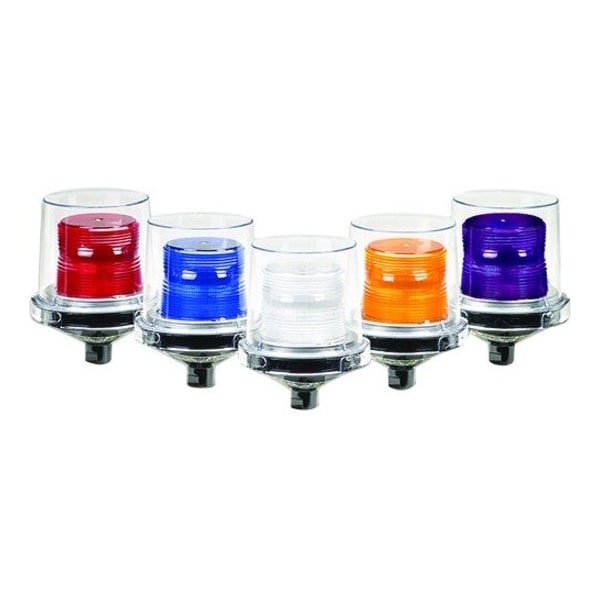 Federal Signal Strobe Light, Blue, Strobe Tube, 24V DC, 80 FPM, 5 1/2 in Dia., 1/2 in NPT Pipe or Surface 224XST-024B - main