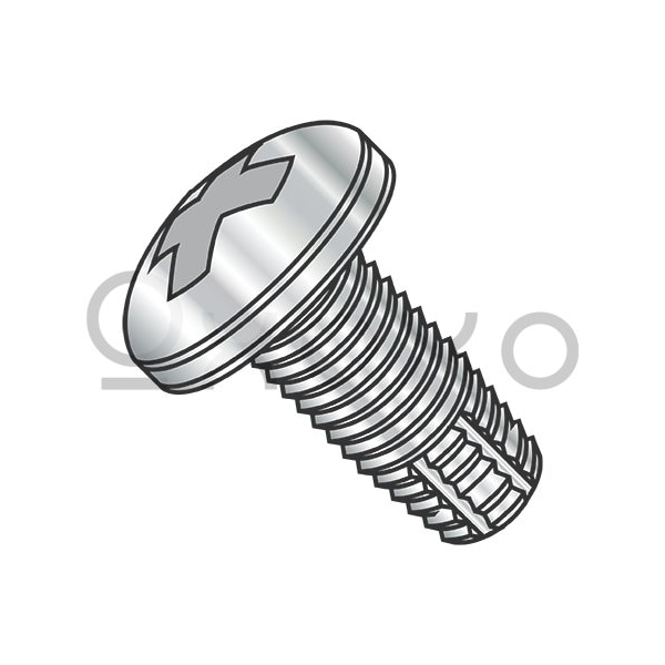 Oxoxo 8-32X1 Phillips Pan Thread Cutting Screw Type F Fully Threaded 410 Stainless Steel, 4000PK 499239 - main