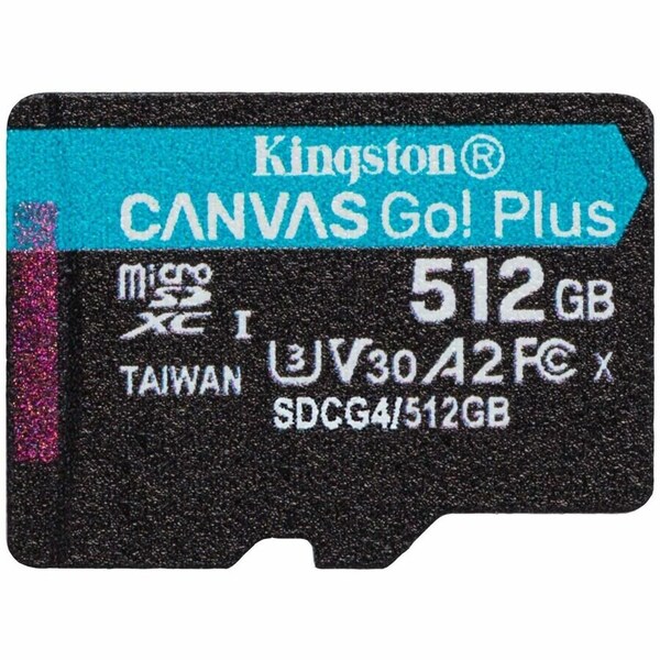 Kingston 512GB microSDXC Canvas Go Plus Gen4 200R SDCG4/512GBSP - main