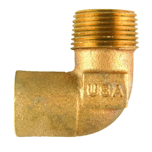 Nibco 3/4 in. Sweat X 3/4 in. D MPT Brass 90 Degree Elbow BF0220LC - main