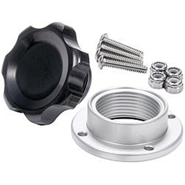 Allstar Performance Black Anodized Filler Cap with Bolt-In Aluminum Bung; Small ALL36181 - main
