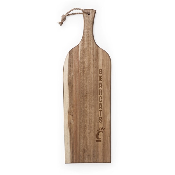 Picnic Time Family Of Brands NCAA Cincinnati Bearcats Artisan 24 Acacia Charcuterie Board with Raw Wood Edge 892-00-512-663-0 - main