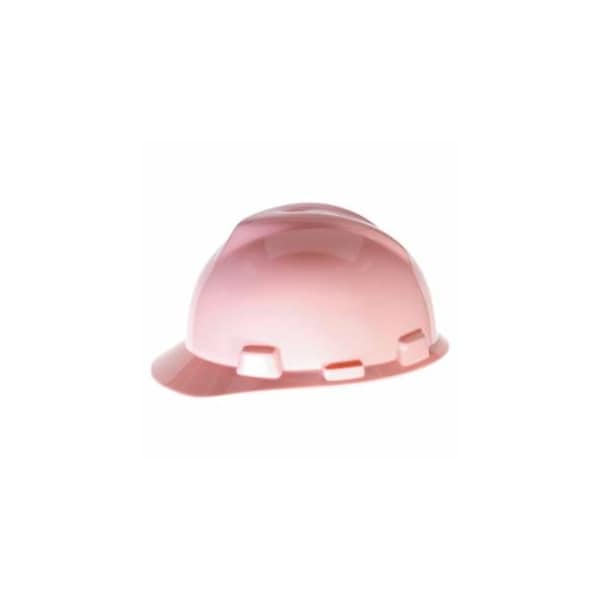 Msa Safety V-Gard Slotted Hard Hat Cap, Fas-Trac III Suspension, Pink, 20PK 454-495862 - main