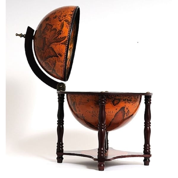 Homeroots 22in Old World Nautical Map Globe Mini Bar 364354 - main