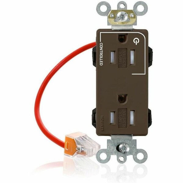 Leviton Straight Blade Receptacle, 5-15R, 15 A, 125V AC, Surface Mount, Self-Grounded MT162-1C - main