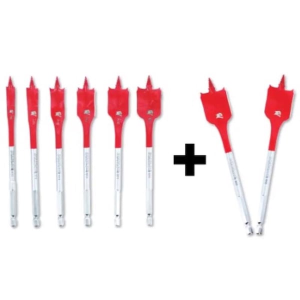 Diablo Speedemon High Speed Steel Spade Bit Set Hex Shank 8 pc DSP2920-S62 2 - main