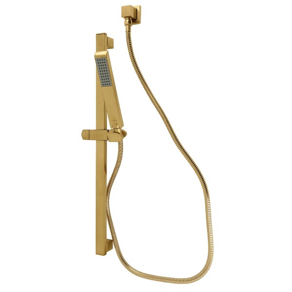 Kingston Brass Shower System with Slide Bar and Hand Shower, Brushed Brass KXK2547 - main
