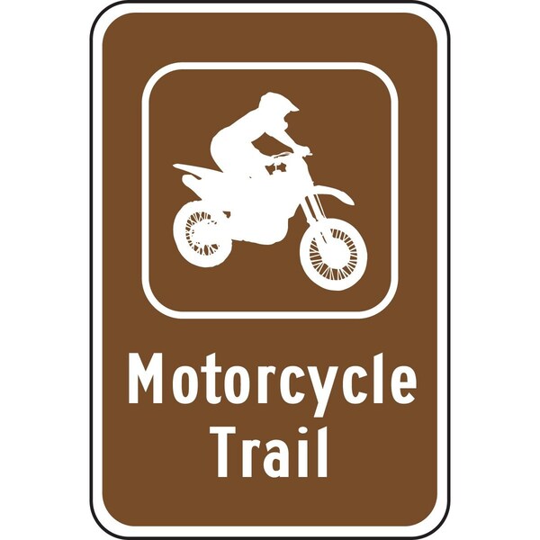 Accuform MOTORCYCLE SIGN 18 in X 12 in HIGH INTENSITY FRR775HP - main