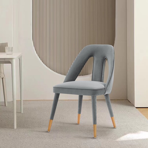 Manhattan Comfort Modern Neda Velvet Dining Chair in Grey DC081-GY - main