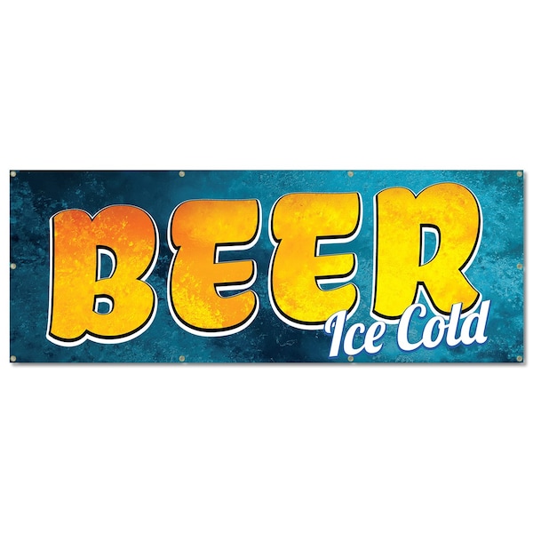 Signmission Beer Ice Cold, 36 Inch, Banner B-96-30349 - main
