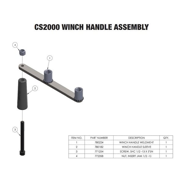 Sumner WINCH HANDLE WELDMENT 780224 - main