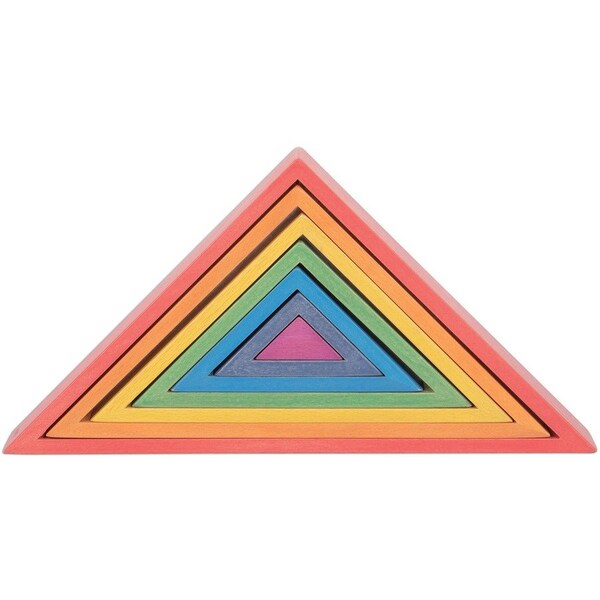 Tickit Wooden Rainbow Architect Triangles - Set of 7 73418 - main