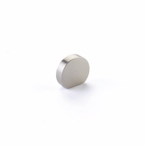 Schaub 1in Cafe Modern Oval Cabinet Knob with 7/8in Center to Center Brushed Nickel Finish 10040-BN - main