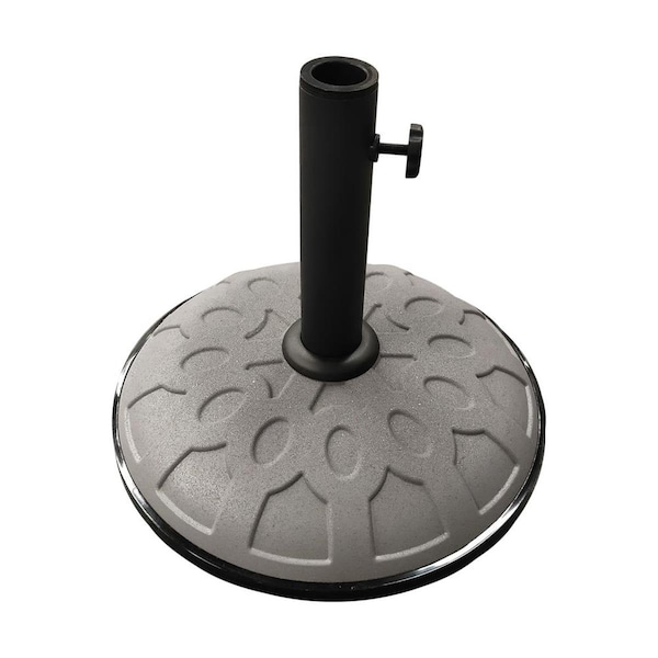 International Caravan 25 lbs Resin Compound Umbrella Base, Grey 23700-11-GY - main