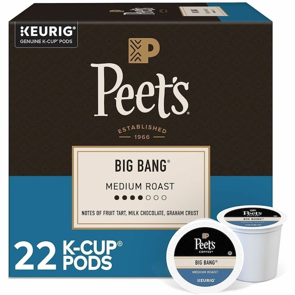 Peets Coffee Peet's Coffee K-Cup Big Bang Coffee, Compatible with Keurig Brewer, Medium, K-Cup, Big Bang, 4PK 5000363636 - main