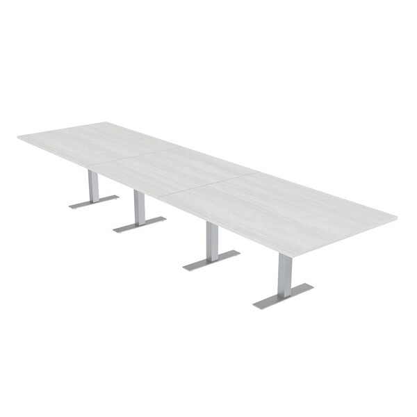 Skutchi Designs 16ft Rectangular Conference Table With Power | Harmony Series | 16 Person Meeting Room Table HAR-REC-48x192-T-WA7976-NA - main