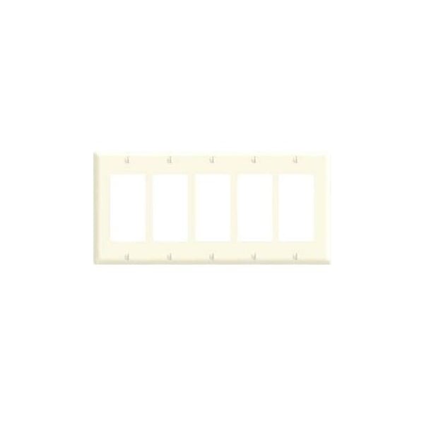 Leviton Decora Wallplate, Standard Size, Gang 5, Brown 80423 - main