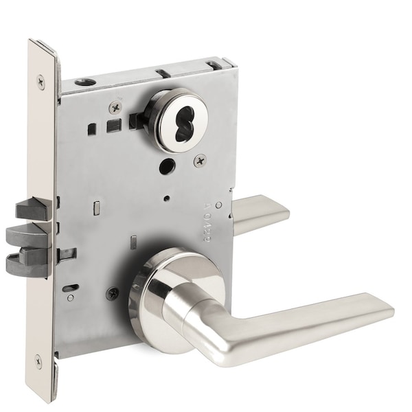 Schlage Grade 1 Entrance Office Mortise Lock, SFIC Prep Less Core, 05 Lever, A Rose, Bright Chrome Finish, L9050B 05A 625 - main