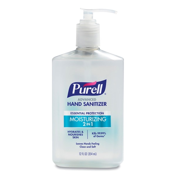 Purell Two-in-One Moisturizing Advanced Hand Sanitizer Gel, Clean Scent, 12 oz Pump Bottle, Clean Scent 3698-12 - main