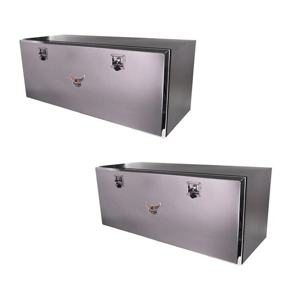Mytee Products Trailer Tool Box 24in H x 24in D x 60in W Mirror Finish Door, 2PK TBSS242460x2 - main