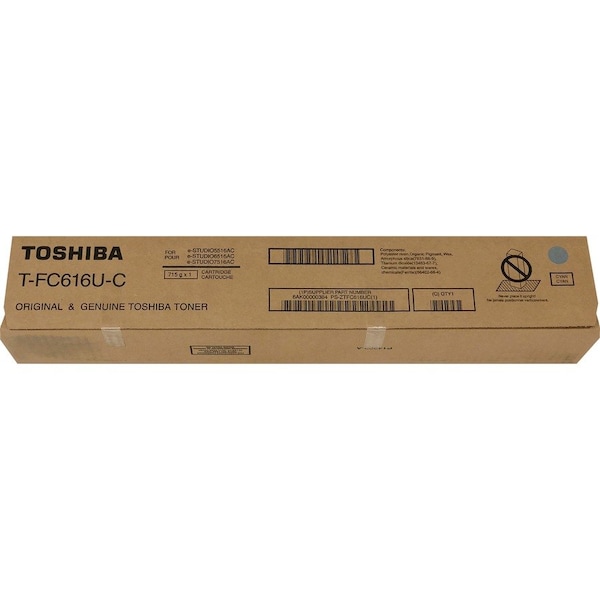 Toshiba Cyan Toner Cartridge, 39,200 Yield TFC616UC - main