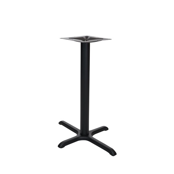 Bfm Seating Stamped Steel - 24 x 30 Cross Base - Counter Height - 3in Column - 11 7/8in Bolt-On Top Plate STB-2430CBP - main