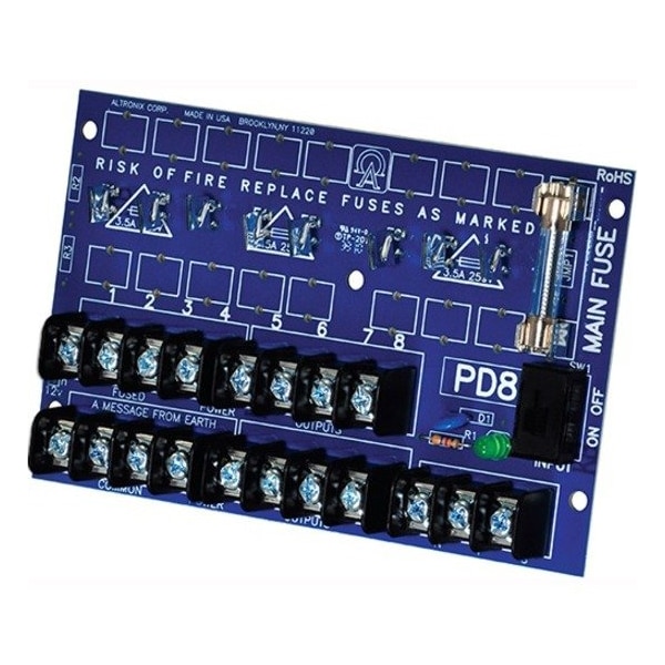 Altronix Power Dist Module 8 Output PTC PD8CB - main